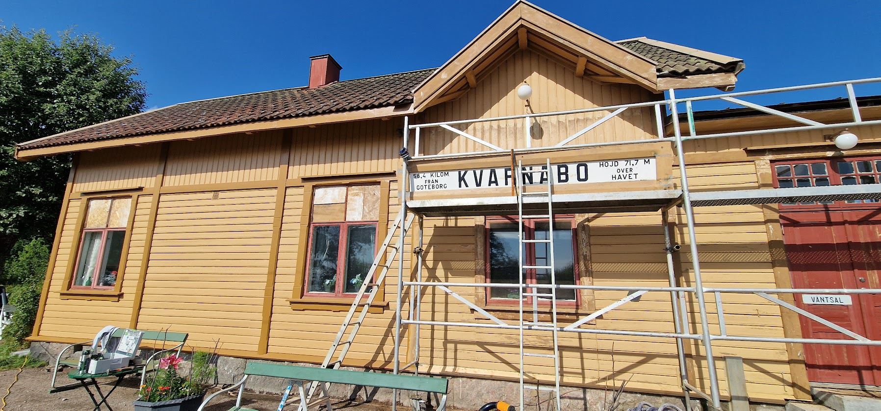 Kvarnabo station under restaurering